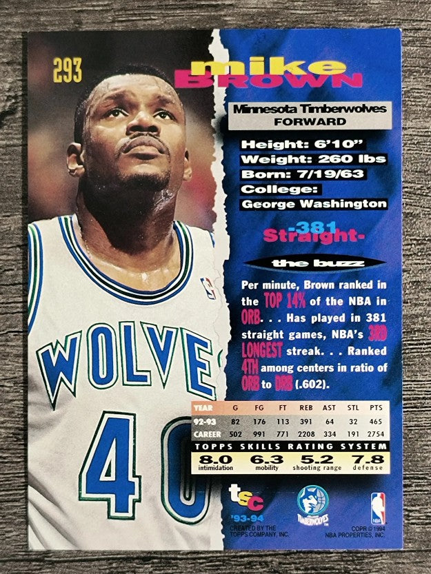 1993-94 Stadium Club #293 Mike Brown