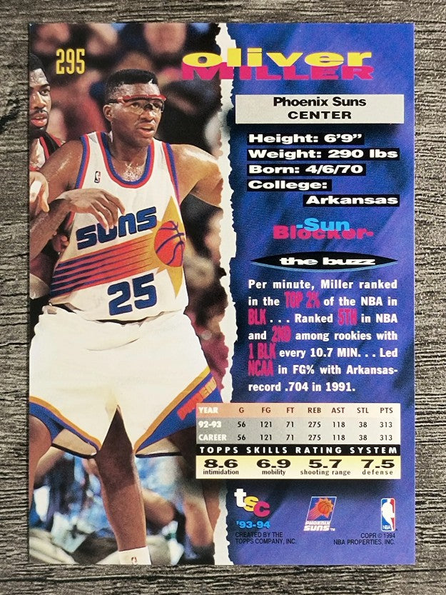 1993-94 Stadium Club #295 Oliver Miller