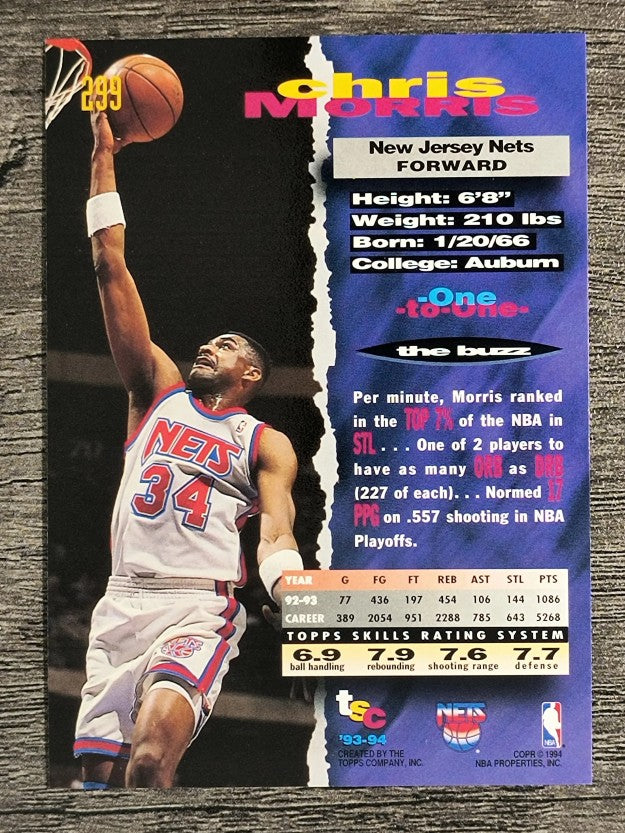 1993-94 Stadium Club #299 Chris Morris