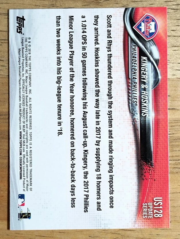 2018 Topps Update #US128 Philly Fives/Scott Kingery/Rhys Hoskins