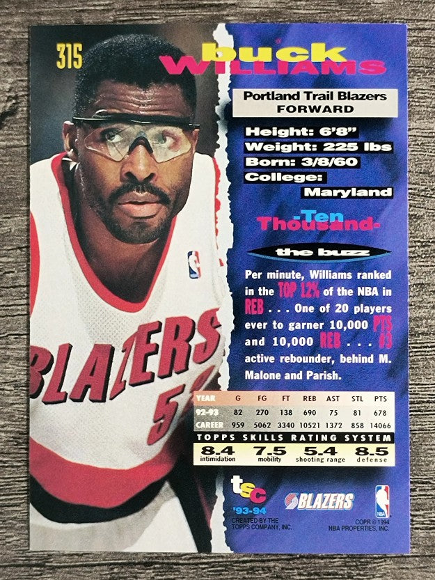 1993-94 Stadium Club #315 Buck Williams