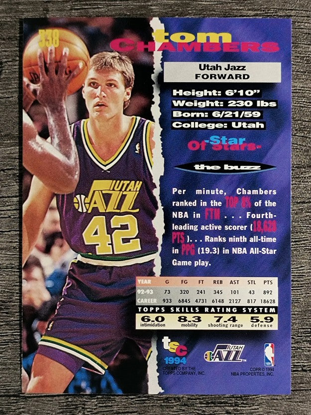 1993-94 Stadium Club #338 Tom Chambers
