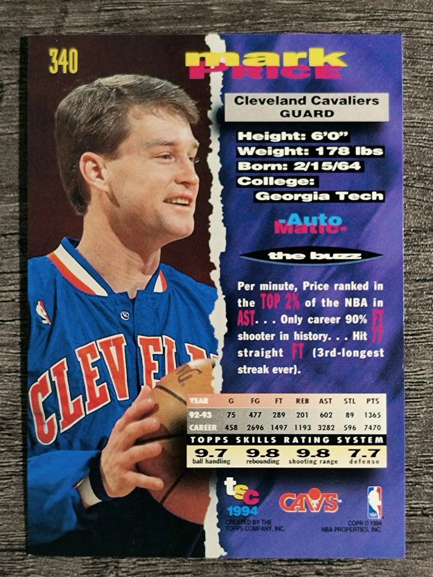 1993-94 Stadium Club #340 Mark Price