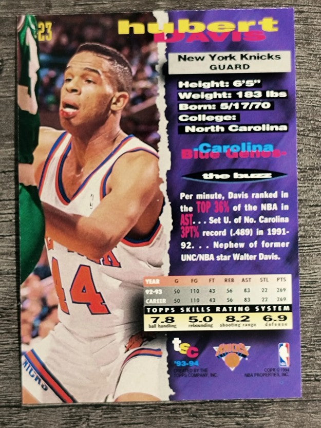 1993-94 Stadium Club Super Teams Division Winners #K23 Hubert Davis