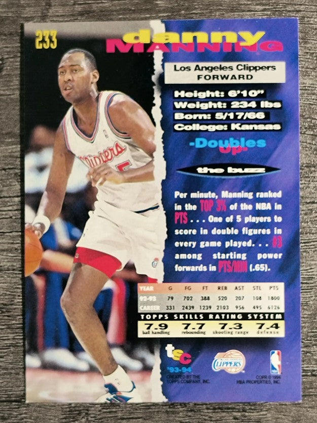 1993-94 Stadium Club Super Teams NBA Finals #233 Danny Manning