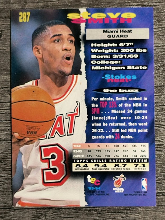 1993-94 Stadium Club Super Teams NBA Finals #287 Steve Smith