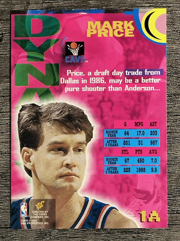 1994-95 Stadium Club Dynasty and Destiny #1A Mark Price