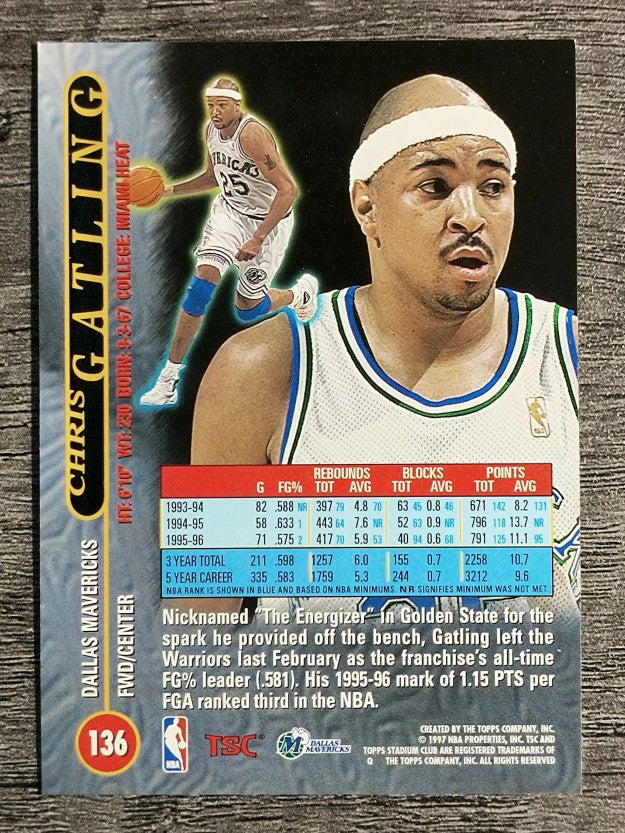 1996-97 Stadium Club #136 Chris Gatling
