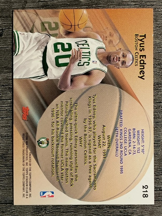 1997-98 Stadium Club #218 Tyus Edney TRAN