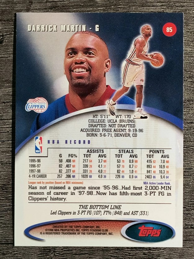 1998-99 Stadium Club #85 Darrick Martin