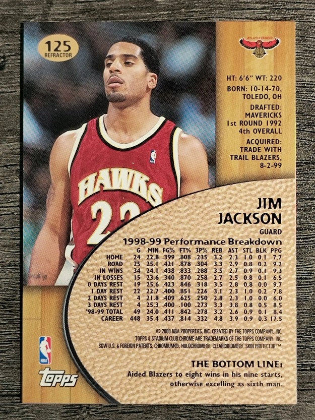 1999-00 Stadium Club Chrome Refractors #125 Jim Jackson TRAN