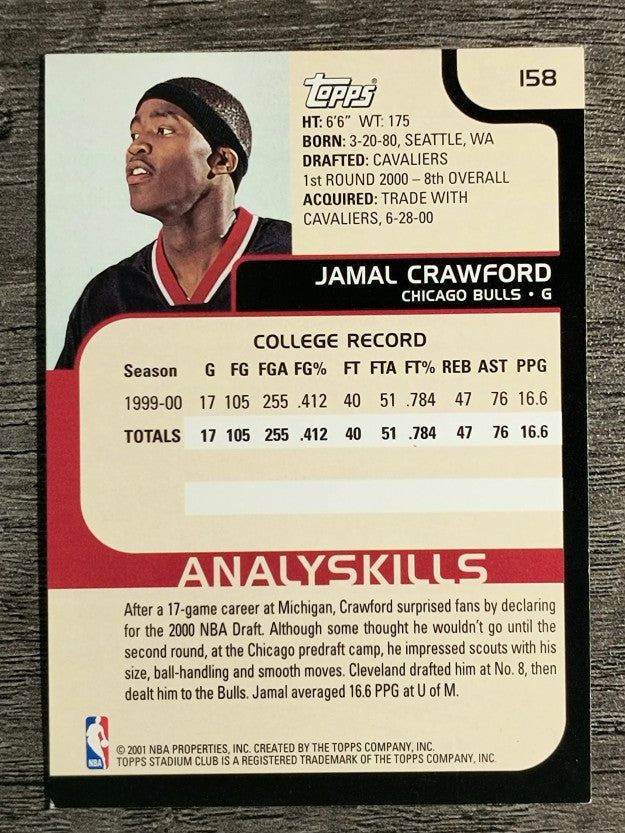 2000-01 Stadium Club #158 Jamal Crawford RC (NM)