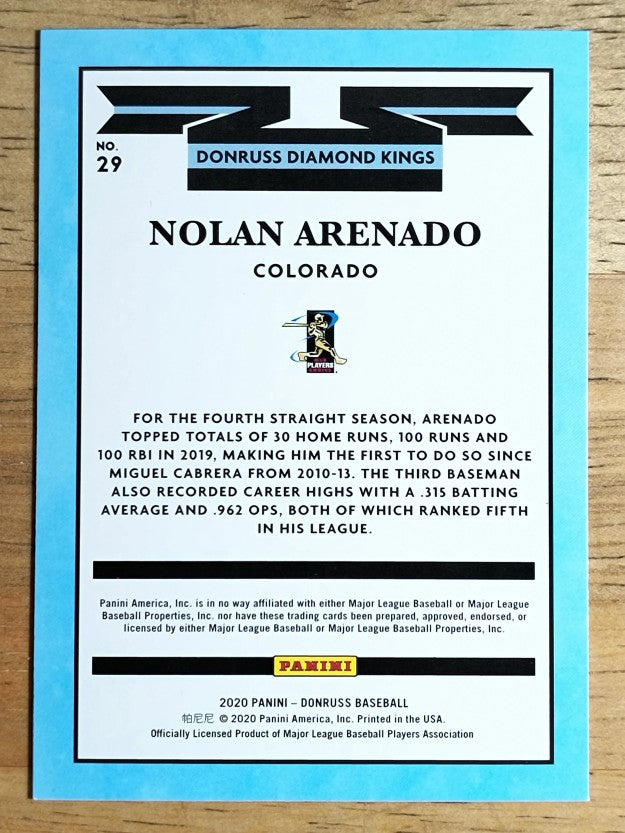 2020 Donruss #29 Nolan Arenado DK
