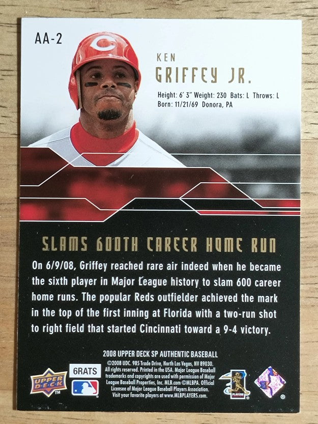 2008 SP Authentic Authentic Achievements #AA2 Ken Griffey Jr.