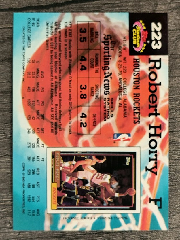 1992-93 Stadium Club #223 Robert Horry RC