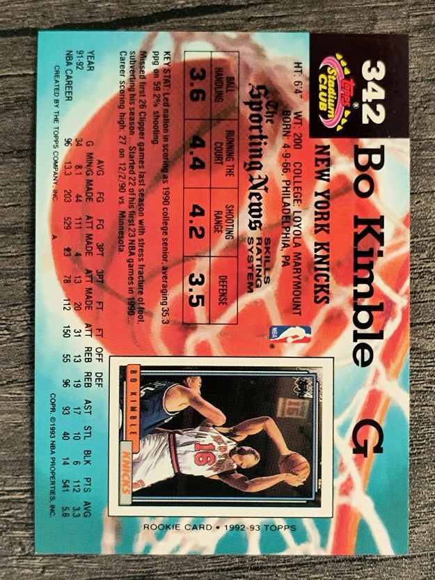 1992-93 Stadium Club #342 Bo Kimble