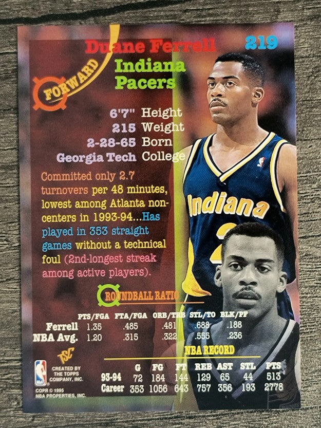 1994-95 Stadium Club #219 Duane Ferrell