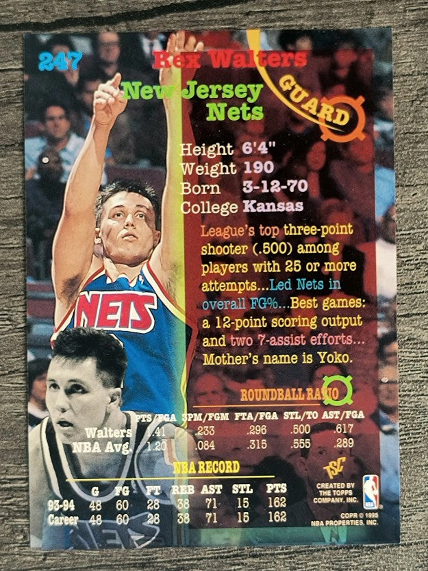 1994-95 Stadium Club #247 Rex Walters