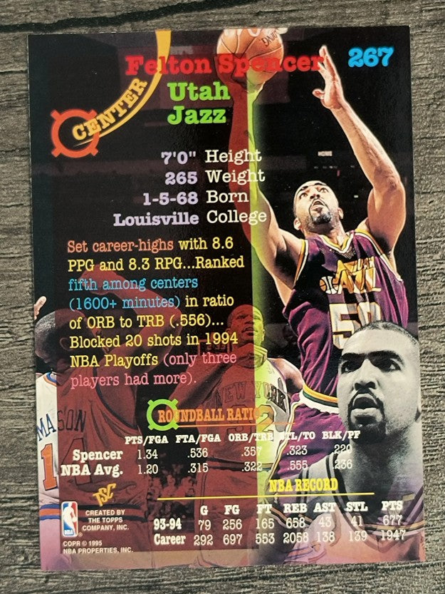 1994-95 Stadium Club #267 Felton Spencer