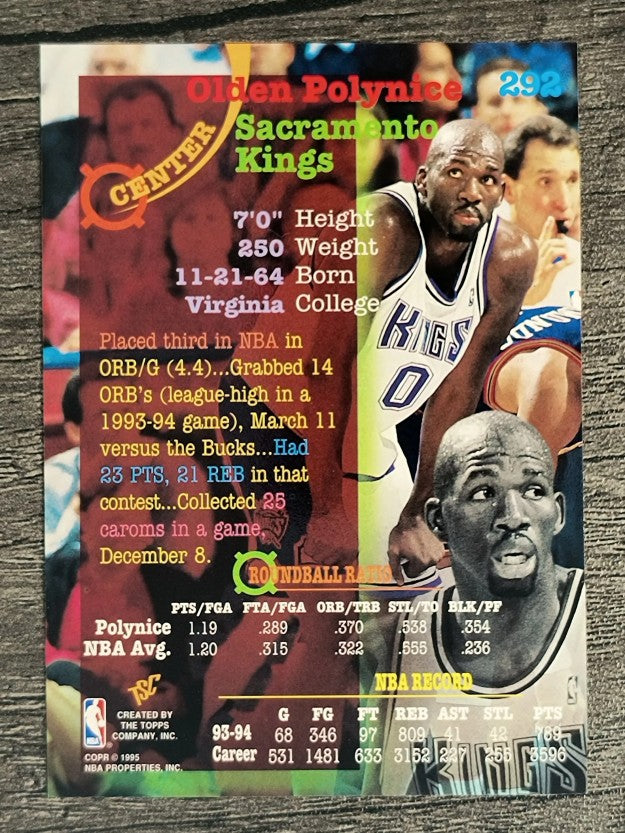 1994-95 Stadium Club #292 Olden Polynice