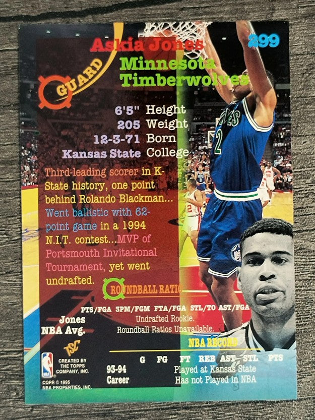 1994-95 Stadium Club #299 Askia Jones RC
