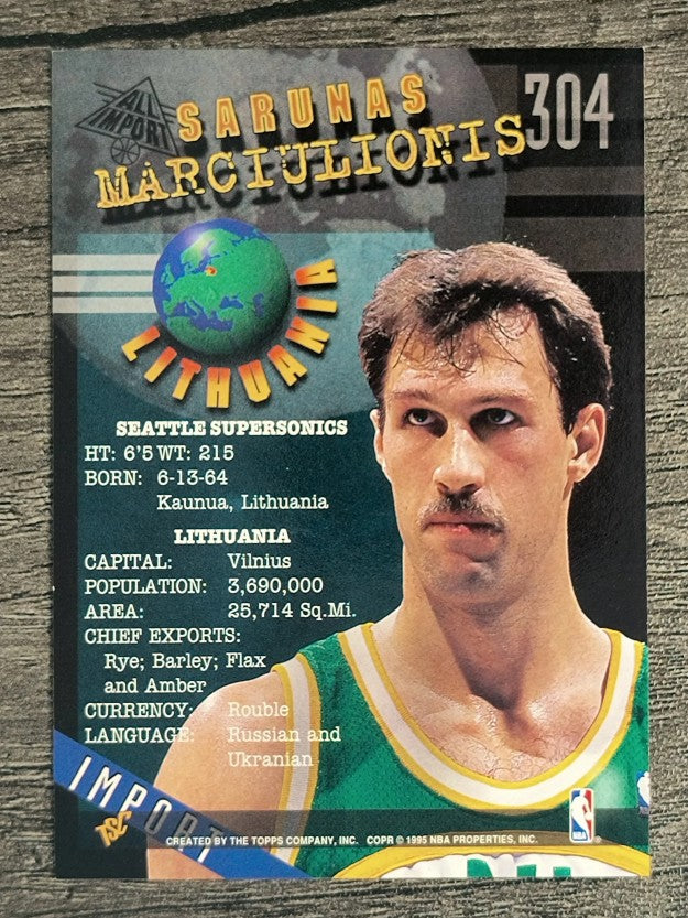 1994-95 Stadium Club #304 Sarunas Marciulionis AI