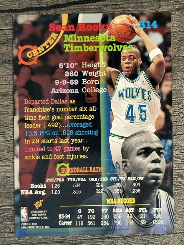 1994-95 Stadium Club #314 Sean Rooks