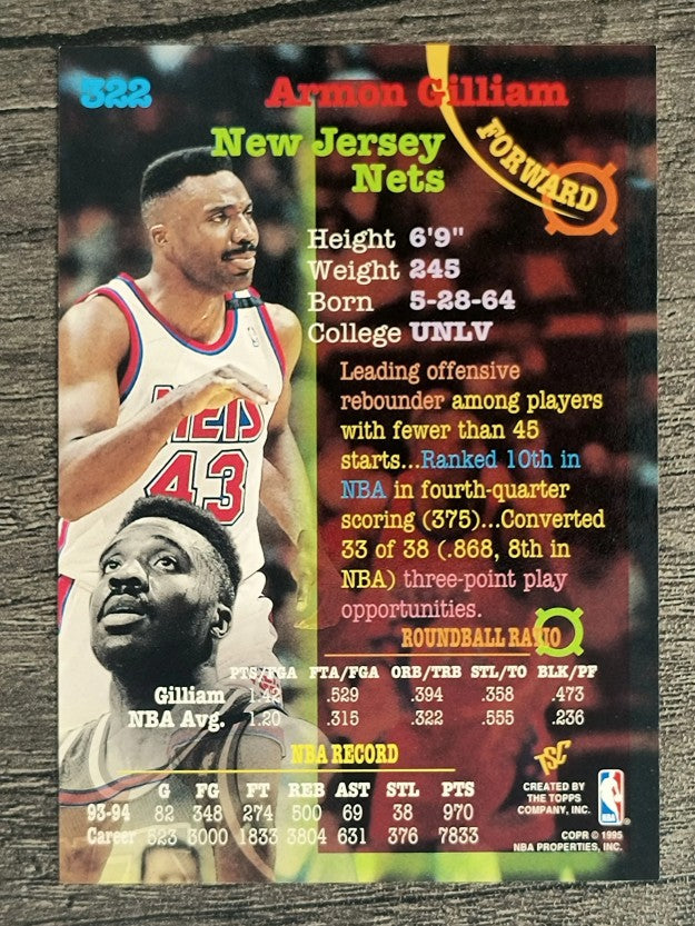 1994-95 Stadium Club #322 Armon Gilliam