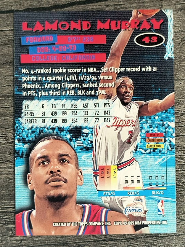 1995-96 Stadium Club #43 Lamond Murray