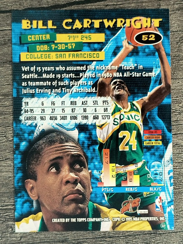 1995-96 Stadium Club #52 Bill Cartwright