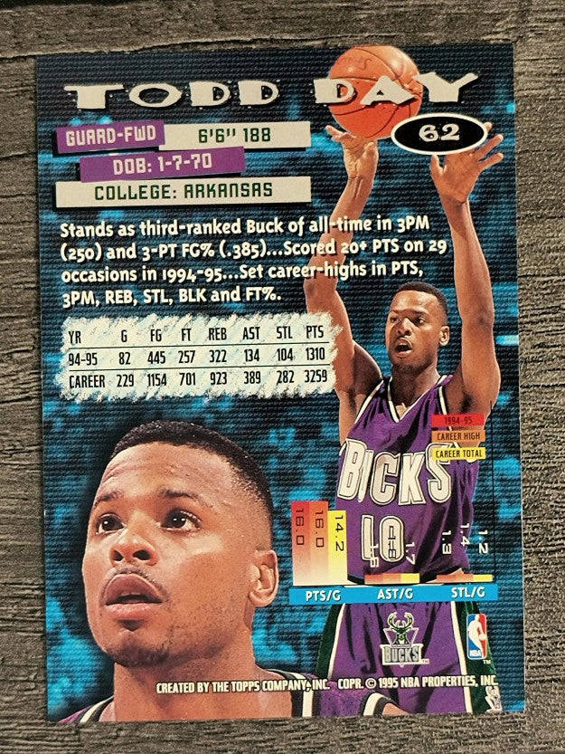 1995-96 Stadium Club #62 Todd Day