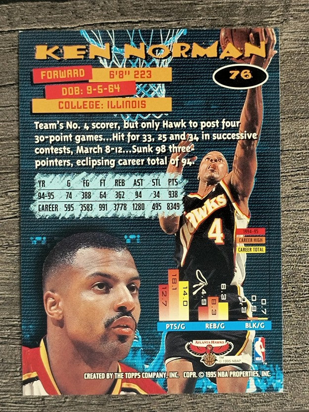1995-96 Stadium Club #76 Ken Norman