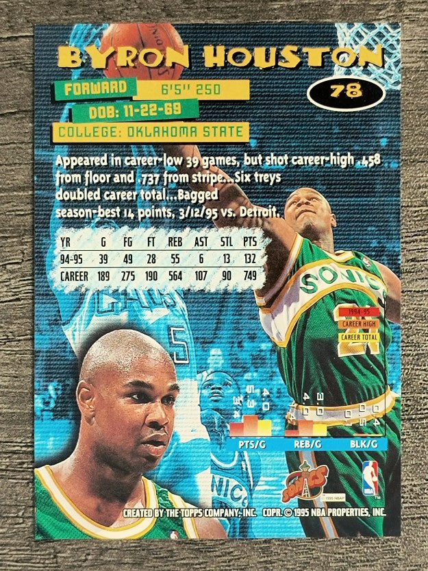 1995-96 Stadium Club #78 Byron Houston