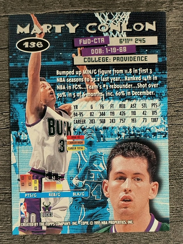 1995-96 Stadium Club #136 Marty Conlon