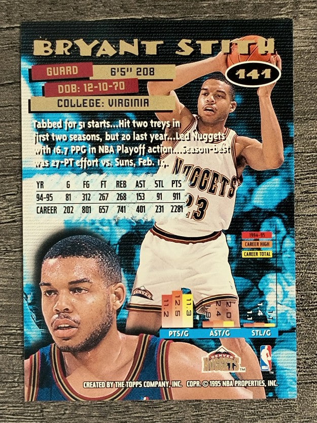 1995-96 Stadium Club #141 Bryant Stith