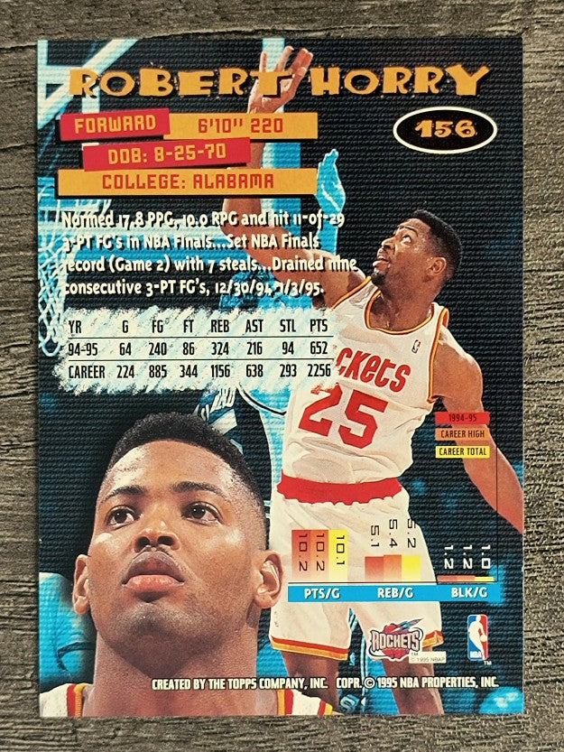 1995-96 Stadium Club #156 Robert Horry
