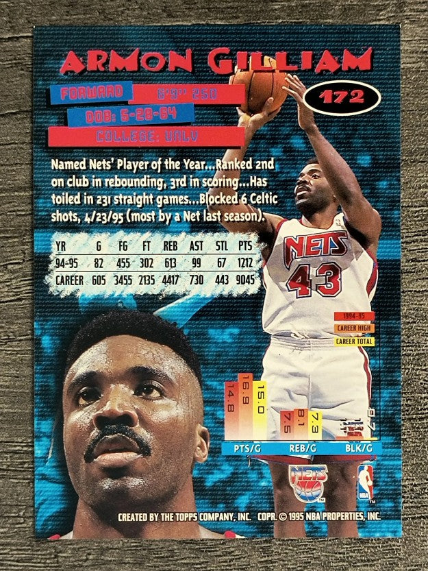 1995-96 Stadium Club #172 Armon Gilliam