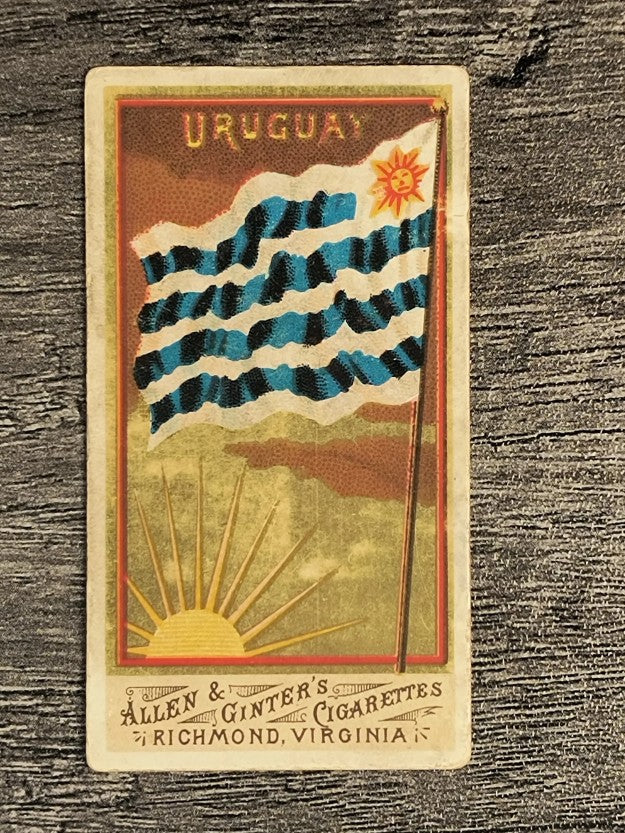 1887 Allen and Ginter Flags of All Nations N9 #49 Uruguay (GOOD)