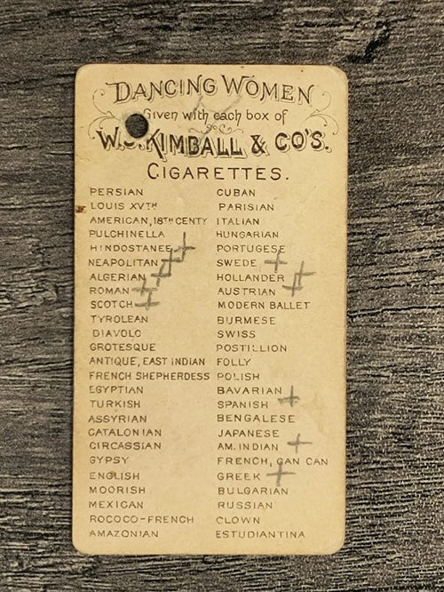 1889 Kimball Dancing Women N186 #1 Algerian (POOR)