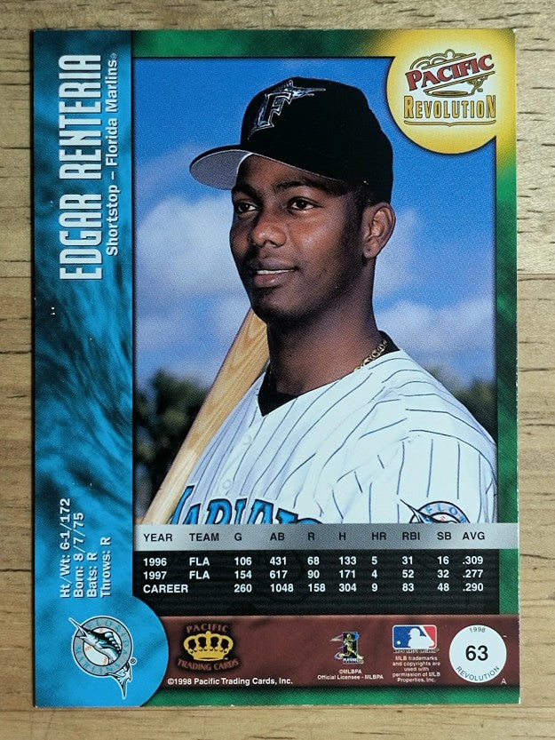 1998 Revolution #63 Edgar Renteria