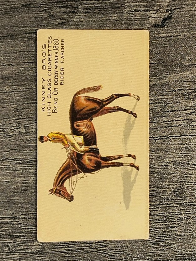 1889 Kinney Famous Running Horses N230 #2 Bend Or (trimmed)