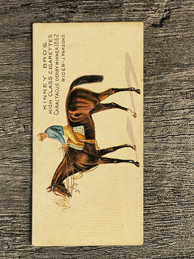 1889 Kinney Famous Running Horses N230 #4 Caractacus (trimmed)