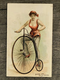 1891 Duke Bicycle and Trick Riders N100 #9 Pedal and Step Trick (trimmed)