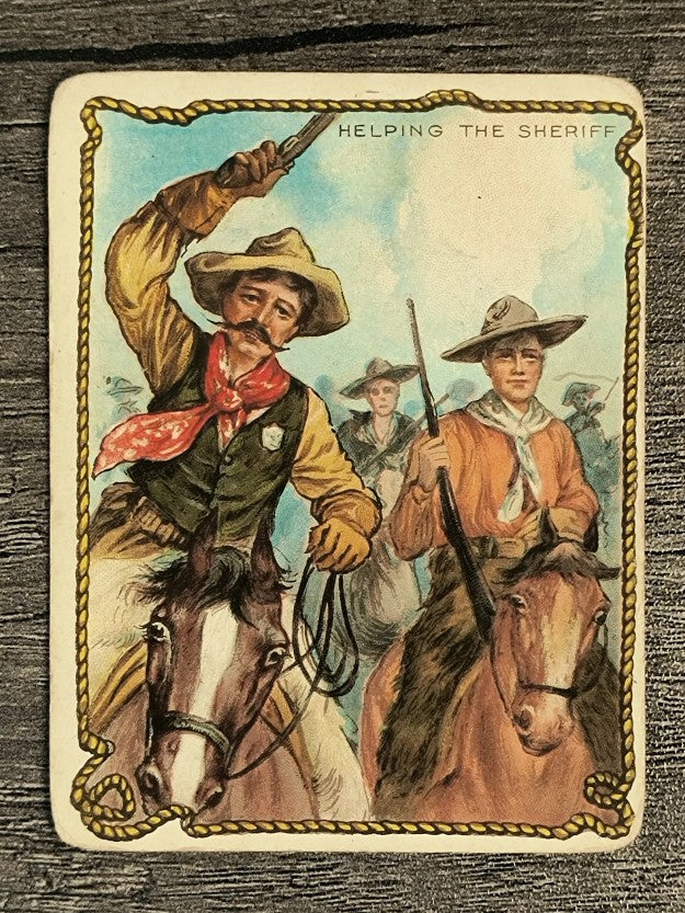 1909 Hassan Cowboy Series T53 #22 Helping the Sheriff (VG)