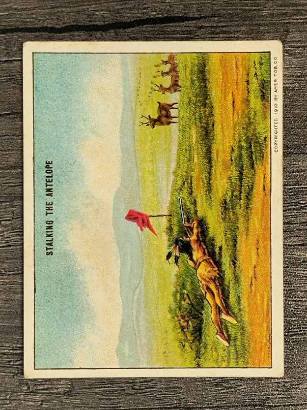 1910 American Tobacco Indian Life in the 60s T73 Hassan Stalking Antelope (VGEX)