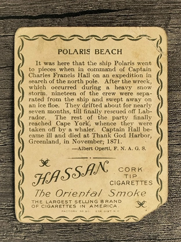 1910 Hassan Arctic Scenes T30 #24 Polaris Beach (POOR)