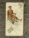 1901 Wills's Sports of All Nations #48 Tobogganing/Sweden (POOR)