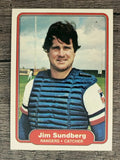 1982 Fleer #332 Jim Sundberg