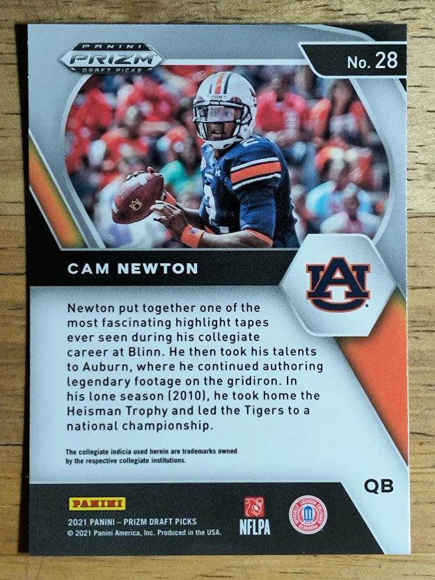 2021 Panini Prizm Draft Picks #28 Cam Newton