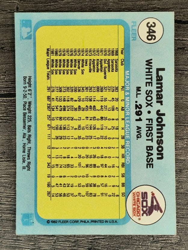 1982 Fleer #346 Lamar Johnson
